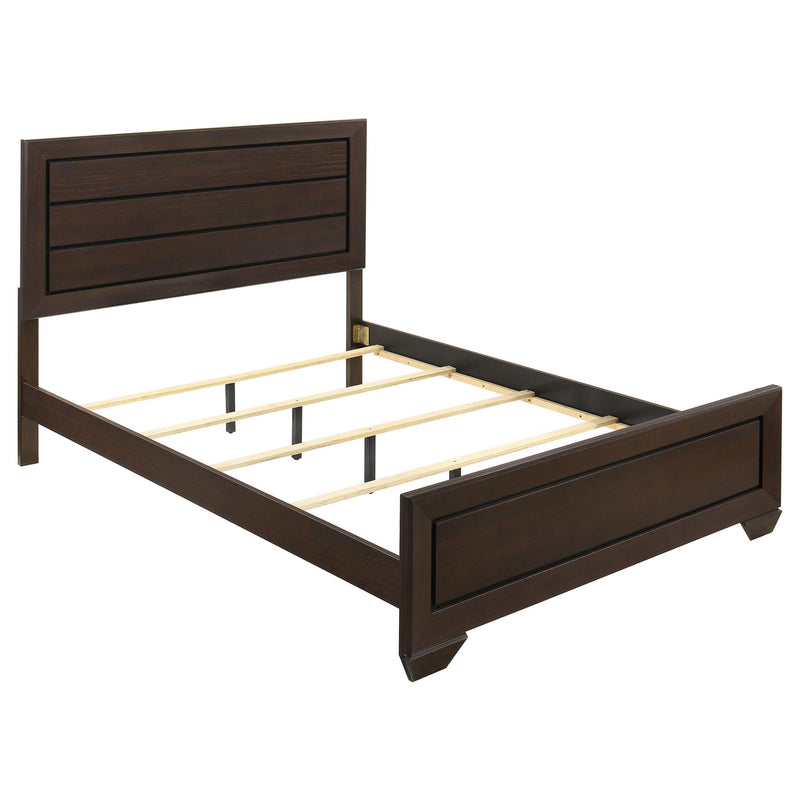 Kauffman Wood Queen Panel Bed Dark Cocoa - 204391Q