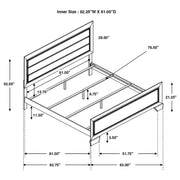 Kauffman Wood Queen Panel Bed Dark Cocoa - 204391Q