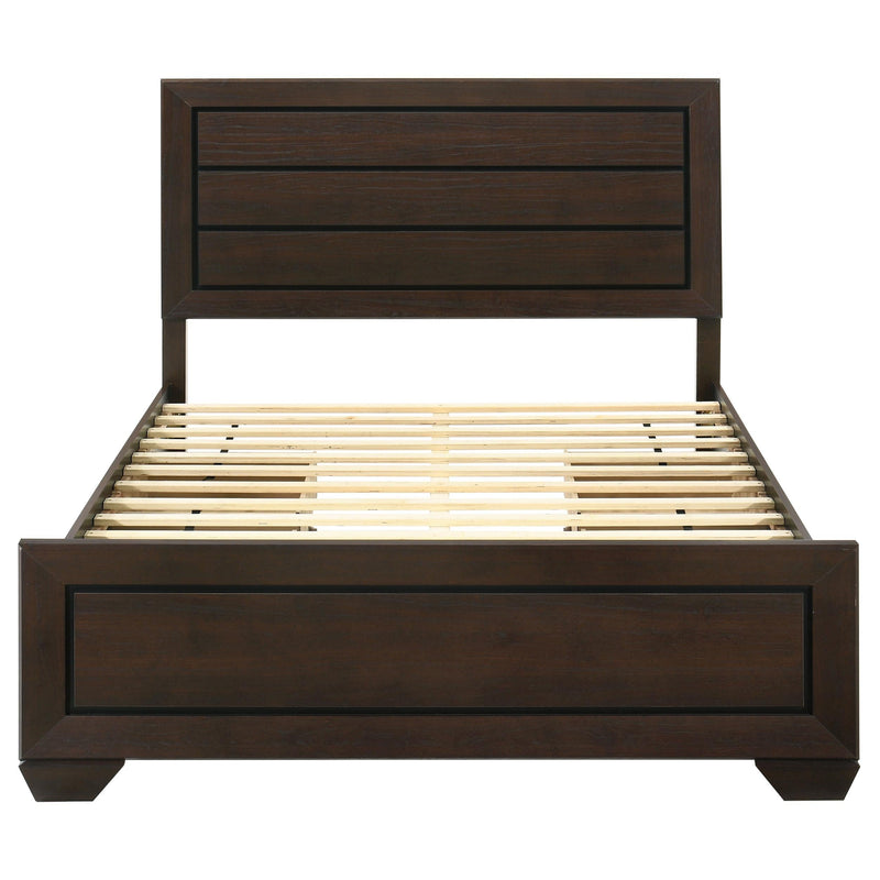 Kauffman Wood Queen Storage Panel Bed Dark Cocoa - 204390Q