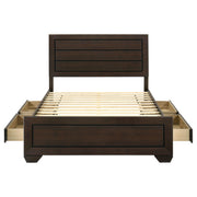 Kauffman Wood Queen Storage Panel Bed Dark Cocoa - 204390Q