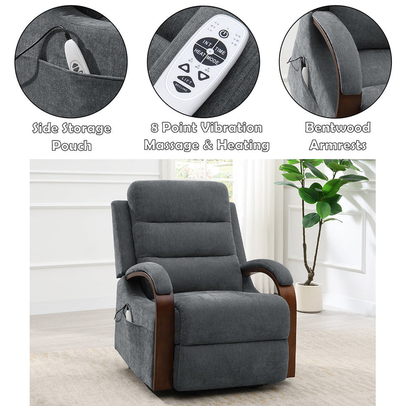 Kayla Power Recliner w/Lift & Heating & Massage - LV02872