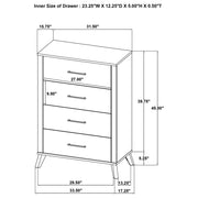 Kaywood 4-drawer Bedroom Chest of Drawers Natural Pine - 225005