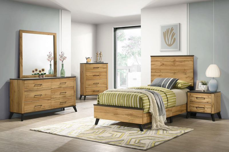 Kaywood 5-piece Twin Bedroom Set Natural Pine - 225001T-S5