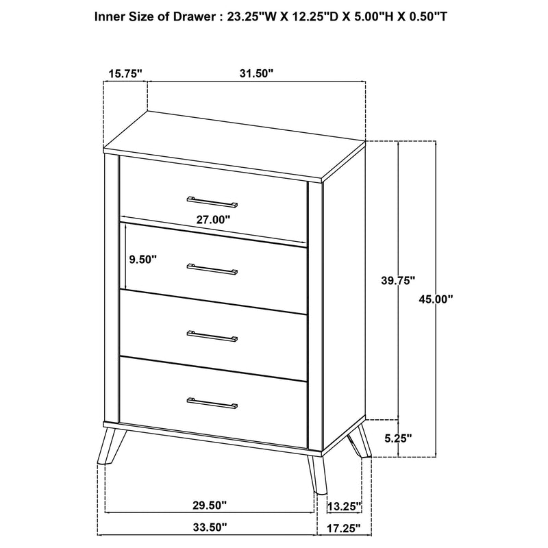 Kaywood 5-piece Twin Bedroom Set Natural Pine - 225001T-S5