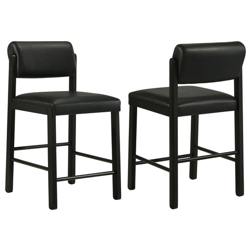 Kehoe Upholstered Counter Height Chair Black (Set of 2) - 193929BLK