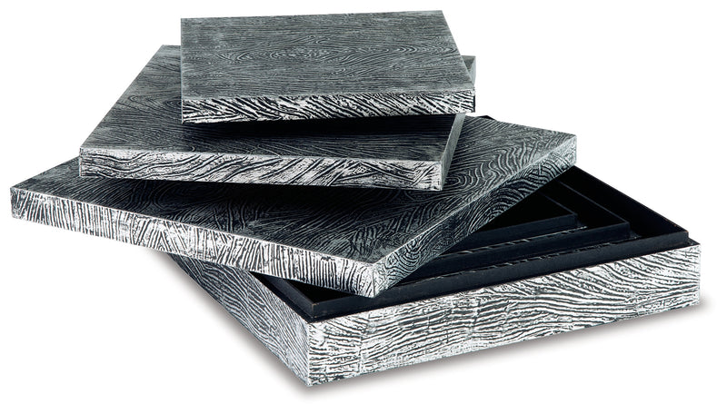 Keldy Antique Pewter Finish Box (Set of 3) - A2000491