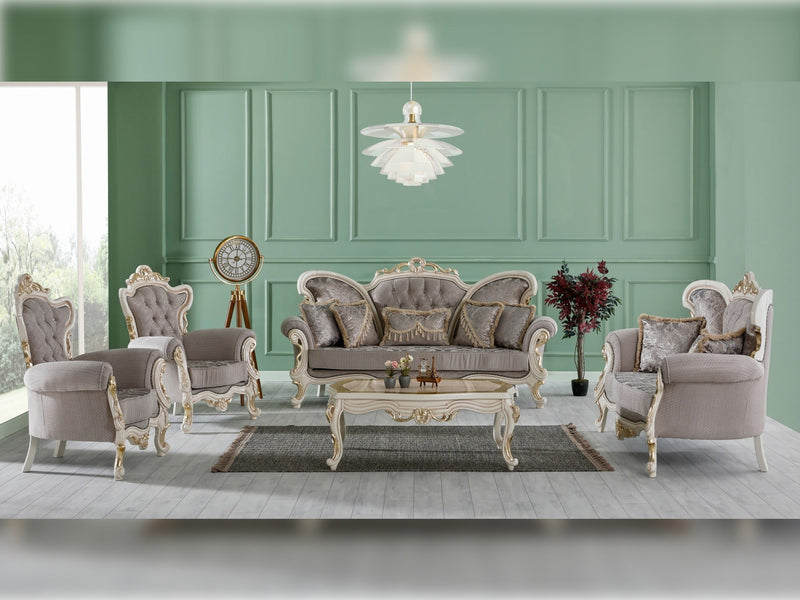 Kelebek 3-pieces (1 Sofa & 2 Chair) Livingroom Set Vizon in Vizon - 101-KEL-S179K1-311