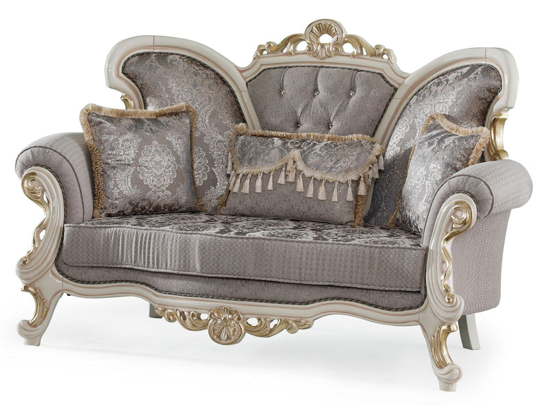Kelebek Traditional Loveseat Vizon in Vizon - 101-KEL-S179K1-2
