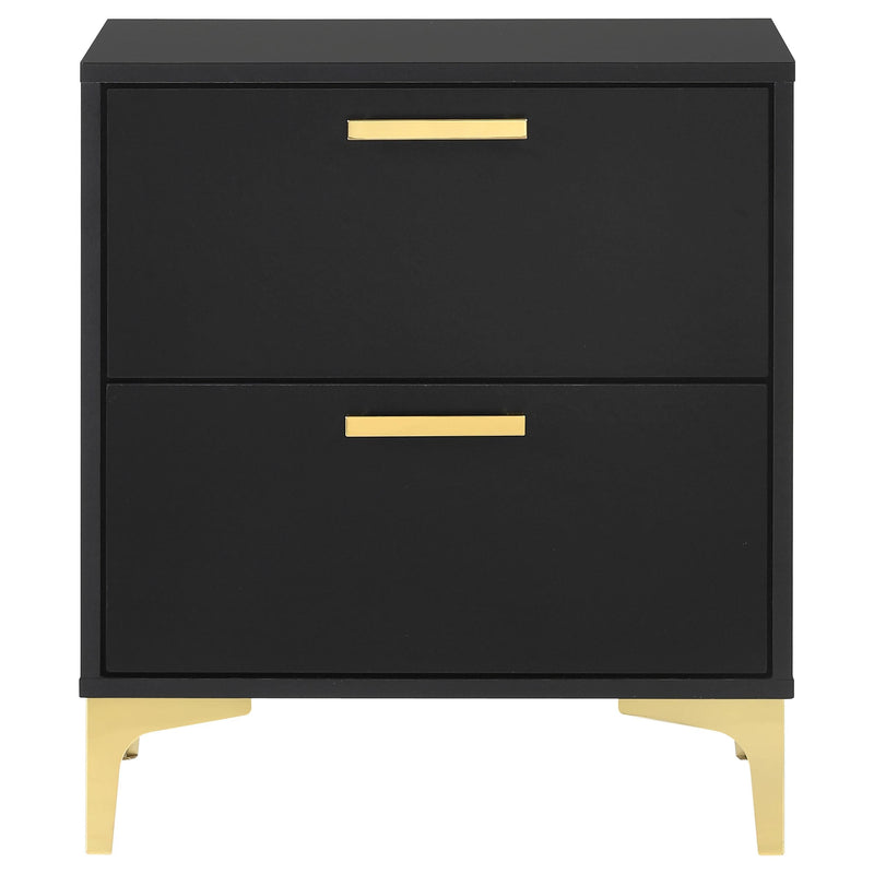 Kendall 2-drawer Nightstand Black - 224452