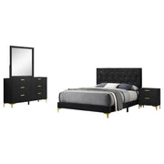 Kendall 4-piece Eastern King Bedroom Set Black - 224451KE-S4