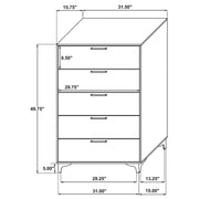 Kendall 5-drawer Bedroom Chest Black - 224455
