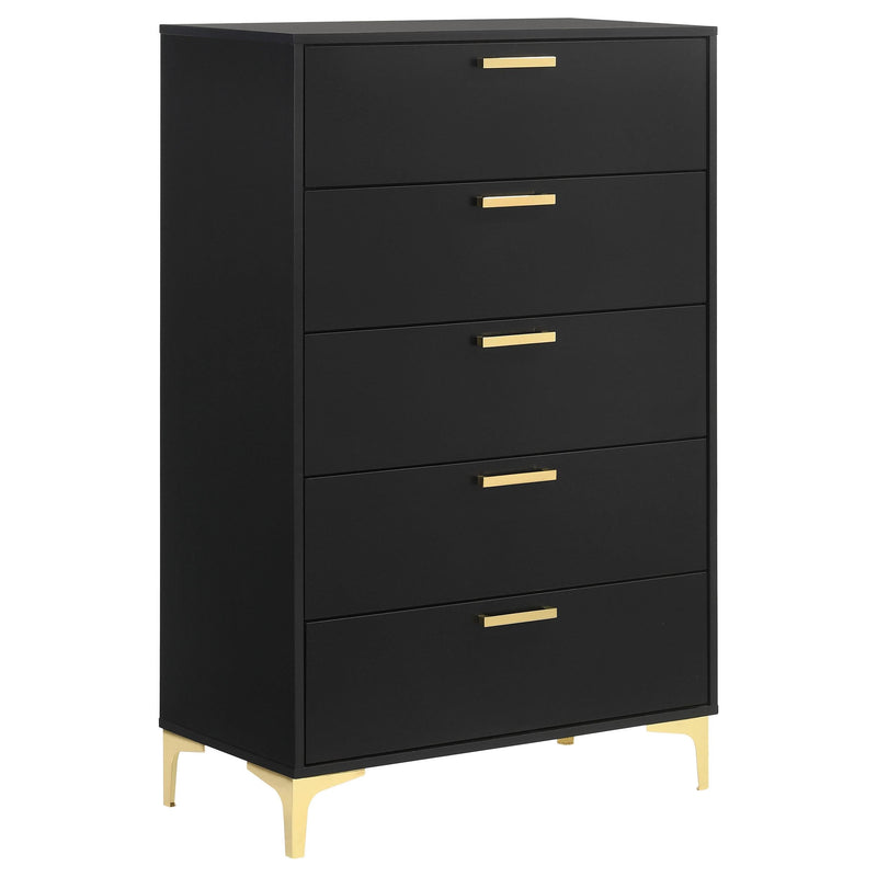 Kendall 5-piece Eastern King Bedroom Set Black - 224451KE-S5