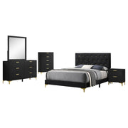 Kendall 5-piece Eastern King Bedroom Set Black - 224451KE-S5
