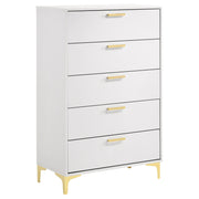 Kendall 5-piece Eastern King Bedroom Set White - 224401KE-S5