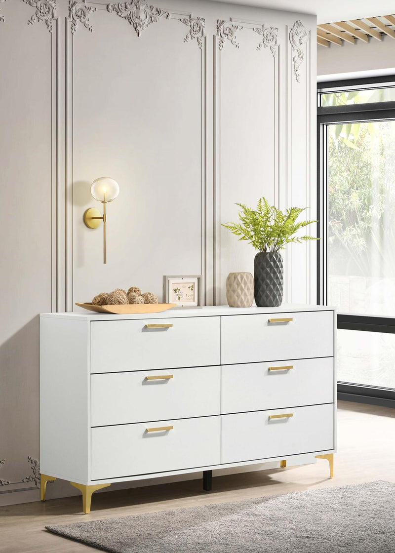 Kendall 6-drawer Dresser White - 224403