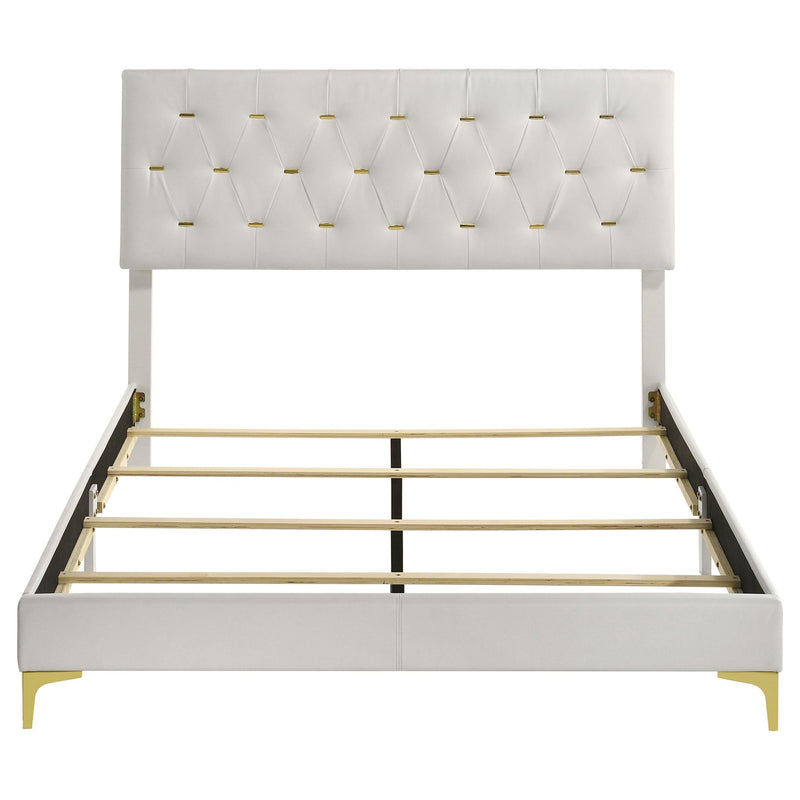 Kendall Upholstered Queen Panel Bed White - 224401Q