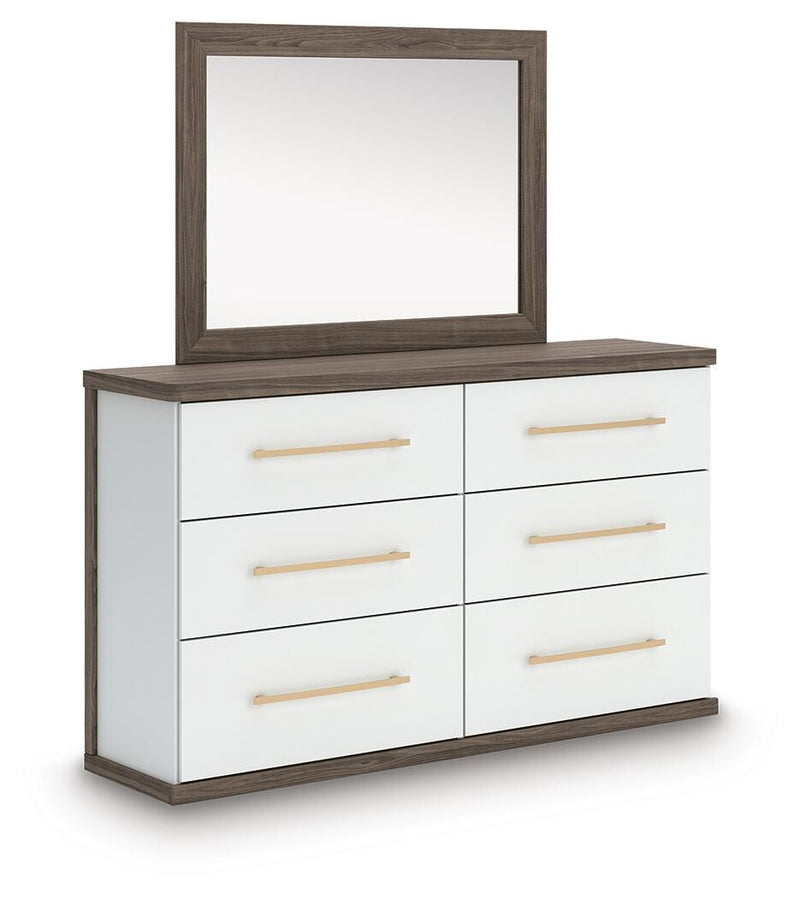 Kendanport Brown Dresser and Mirror - PCB1108B1