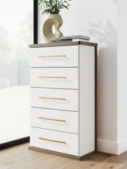 Kendanport Brown/White Chest of Drawers - PCB1108-46