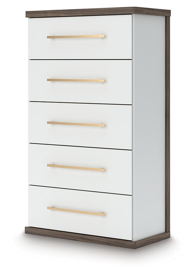 Kendanport Brown/White Chest of Drawers - PCB1108-46
