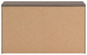 Kendanport White/Brown King Upholstered Bed, Dresser and Nightstand - PCB1108B11