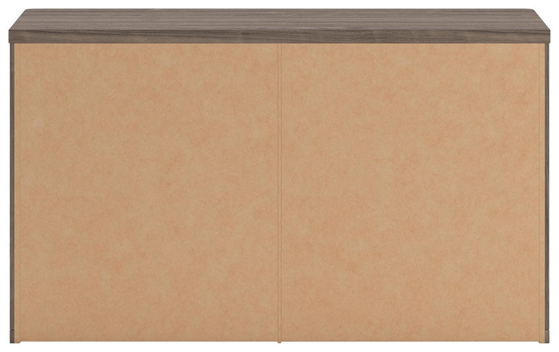 Kendanport White/Brown Queen Upholstered Bed, Dresser and Nightstand - PCB1108B9