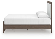 Kendanport White/Brown Queen Upholstered Bed - PCB1108B7
