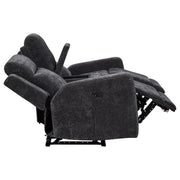 Kennett 3-piece Chenille Power Reclining Sofa Set Dark Grey - 610154P-S3