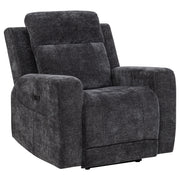 Kennett 3-piece Chenille Power Reclining Sofa Set Dark Grey - 610154P-S3