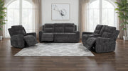 Kennett Chenille Upholstered Power Reclining Loveseat Grey - 610155P
