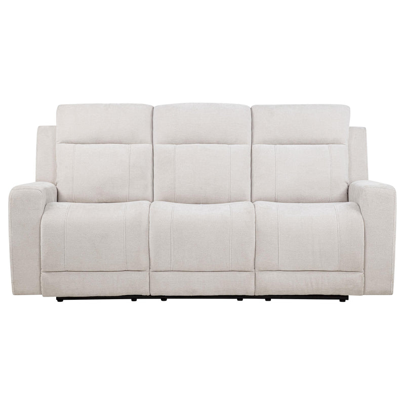 Kennett Chenille Upholstered Power Reclining Sofa Ivory - 610151P