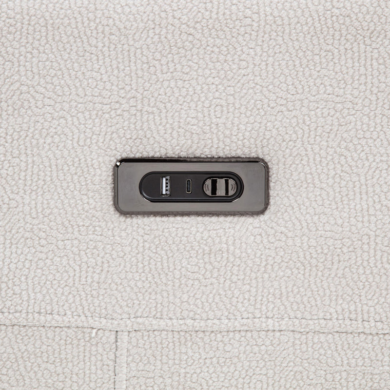 Kennett Chenille Upholstered Power Reclining Sofa Ivory - 610151P