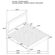 Kenora 56-inch Eastern King LED Storage Bed Barley Brown - 224850KE