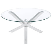 Kenzie 2-piece Round Coffee and End Table Set Chrome - 708128-S2