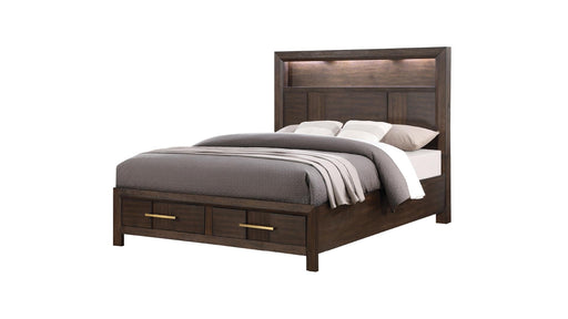 Kenzo Queen Bed Walnut - Kenzo Queen Bed Walnut