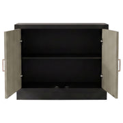 Kerrick 2-door Bone Inlay Accent Cabinet Beige and Black - 950451