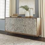 Kerrings Brown/Black/White Accent Cabinet - DMV FurnitureCabinet