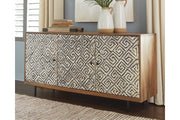 Kerrings Brown/Black/White Accent Cabinet - DMV FurnitureCabinet