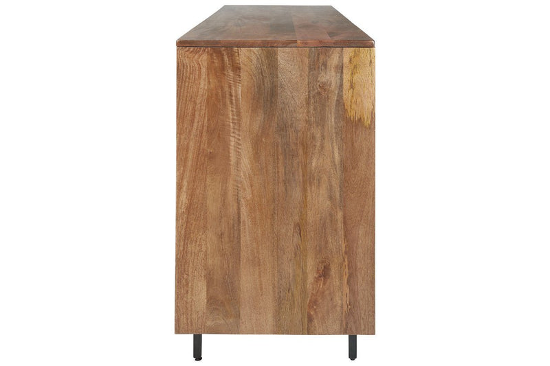Kerrings Brown/Black/White Accent Cabinet - DMV FurnitureCabinet