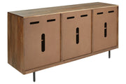 Kerrings Brown/Black/White Accent Cabinet - DMV FurnitureCabinet