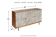 Kerrings Brown/Black/White Accent Cabinet - DMV FurnitureCabinet