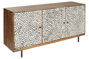 Kerrings Brown/Black/White Accent Cabinet - DMV FurnitureCabinet