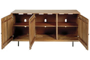 Kerrings Brown/Black/White Accent Cabinet - DMV FurnitureCabinet