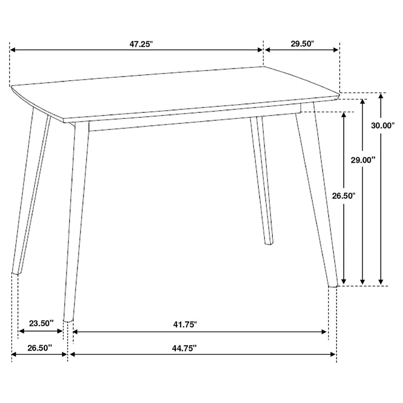 Kersey 5-piece Rectangular Dining Table Set Chestnut - 103061-S5