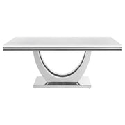 Kerwin 5-piece Rectangular Dining Table Set Grey and Chrome - 111101-S5G