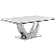 Kerwin 7-piece Rectangular Dining Table Set Grey and Chrome - 111101-S7G