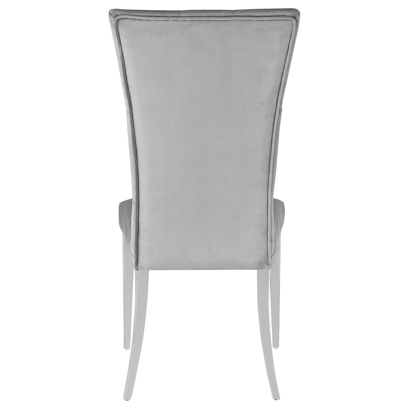 Kerwin Velvet Upholstered Dining Side Chair Grey (Set of 2) - 111103