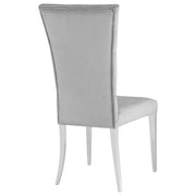 Kerwin Velvet Upholstered Dining Side Chair Grey (Set of 2) - 111103