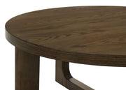Kessler 2-piece Round Sculptural Wood Coffee Table Set Brown - 735998-S2