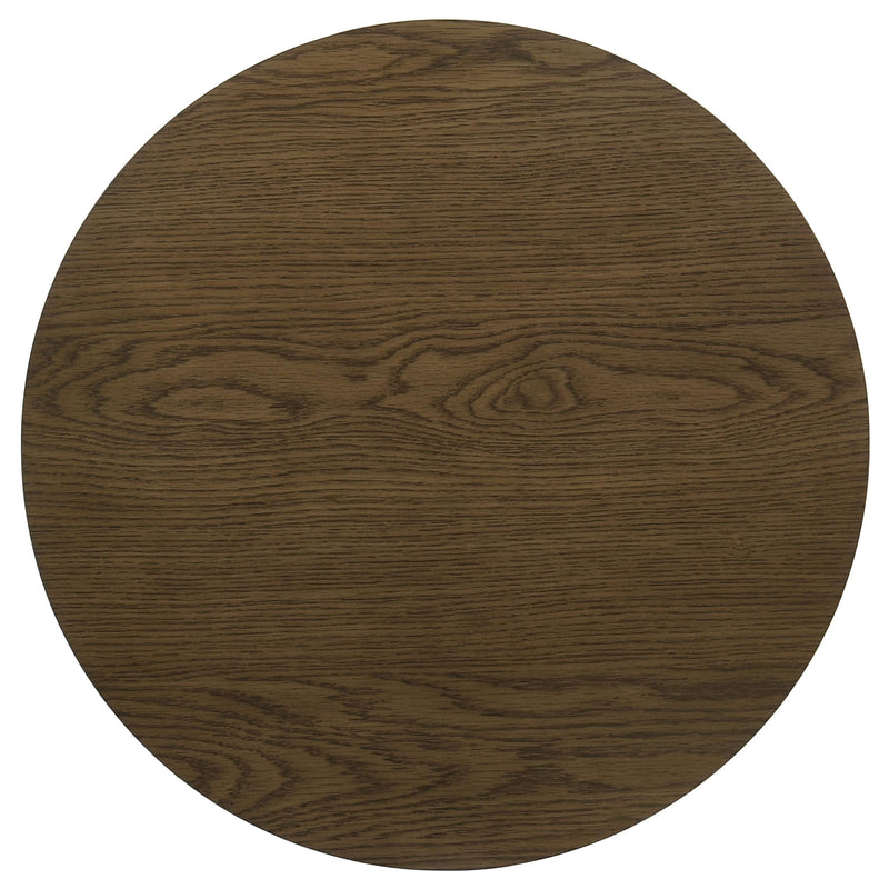 Kessler 2-piece Round Sculptural Wood Coffee Table Set Brown - 735998-S2