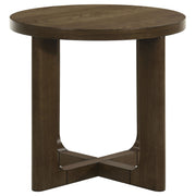 Kessler 3-piece Round Sculptural Wood Coffee Table Set Brown - 735998-S3